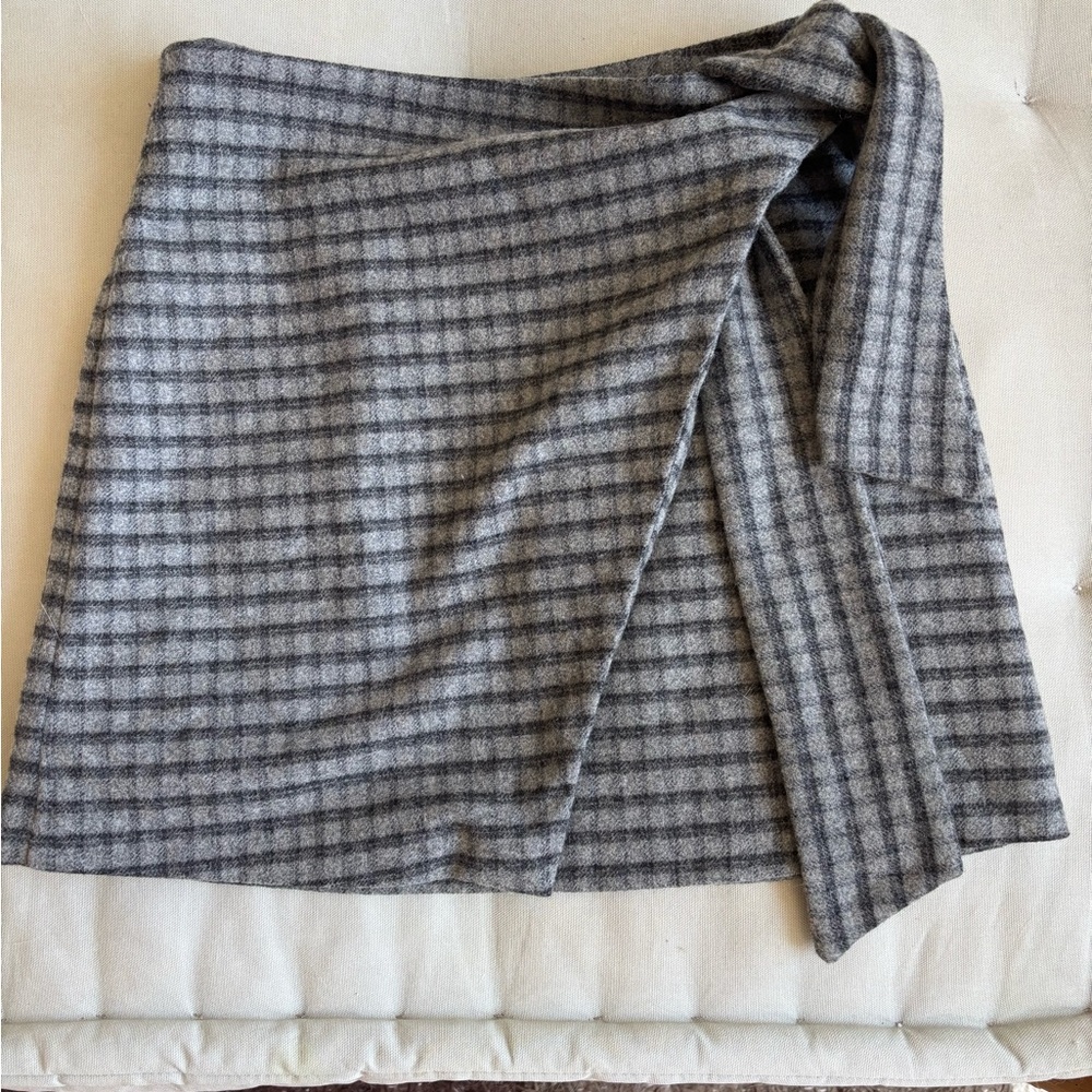 Wilfred Gray Checkered Mini Skirt